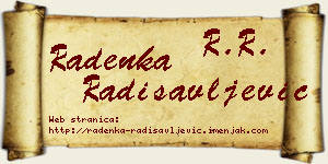 Radenka Radisavljević vizit kartica